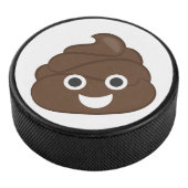 Verrücktes albernes Brown kacken Emoji Eishockey Puck (3/4)