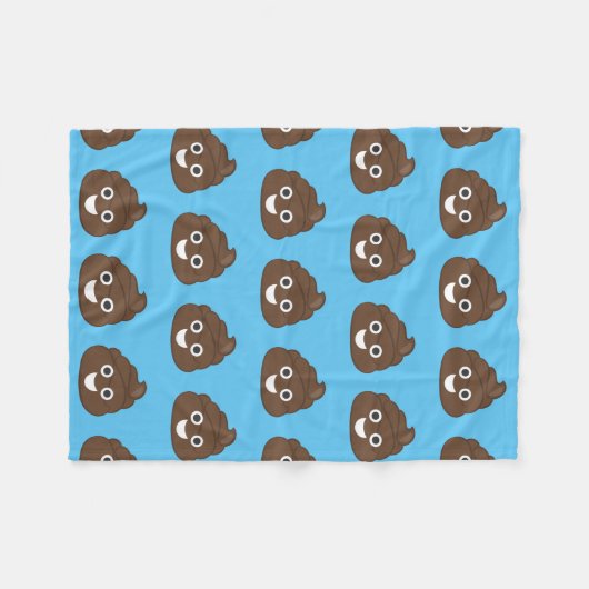 Verrücktes albernes Brown kacken Emoji Fleecedecke (Vorderseite (Horizontal))