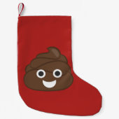 Verrücktes albernes Brown kacken Emoji Kleiner Weihnachtsstrumpf (Vorderseite)