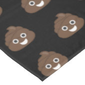 Verrücktes albernes Brown kacken Emoji Tischdecke (Schrägansicht)