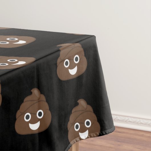 Verrücktes albernes Brown kacken Emoji Tischdecke (Beispiel)