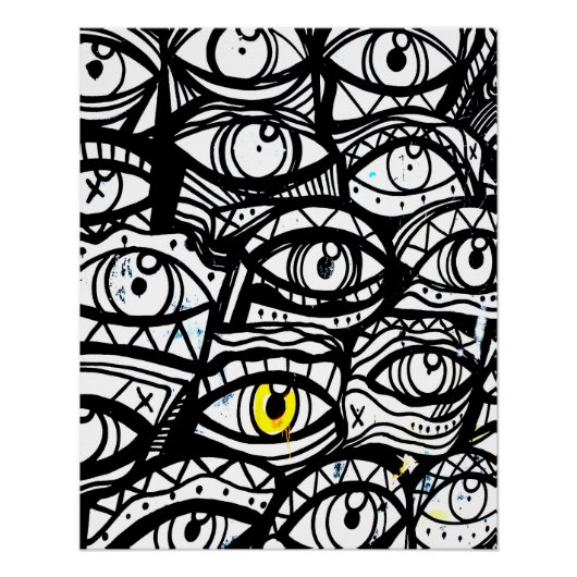 verrücktes Auge Poster (Vorderseite)