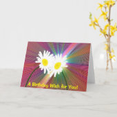 Verrücktes Daisys Karte (Gelbe Blume)