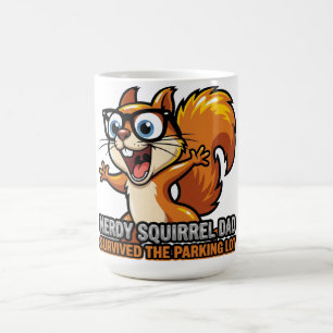 Verrücktes Eichhörnchen-Vater-Parkplatz-Shirt Kaffeetasse