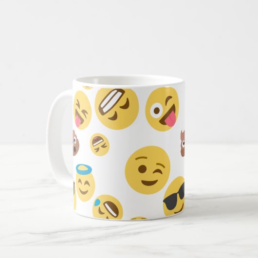 Verrücktes Emojis Kaffeetasse (Vorderseite Links)