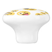 Verrücktes Emojis Keramikknauf (Seitenansicht)