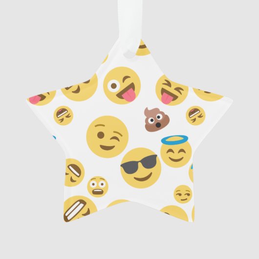 Verrücktes Emojis Ornament (Vorderseite)