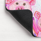 Verrücktes Freund-Schwein Mousepad (Ecke)