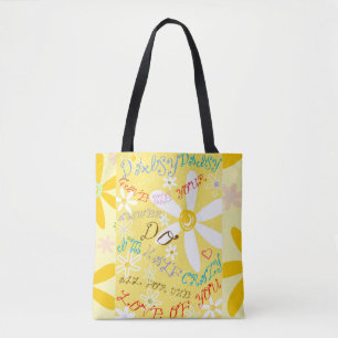 Verrücktes Gänseblümchen Tasche