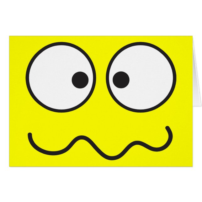 Verrücktes geisteskrankes Gesichtskreuz mit Augen (Vorderseite (Horizontal))