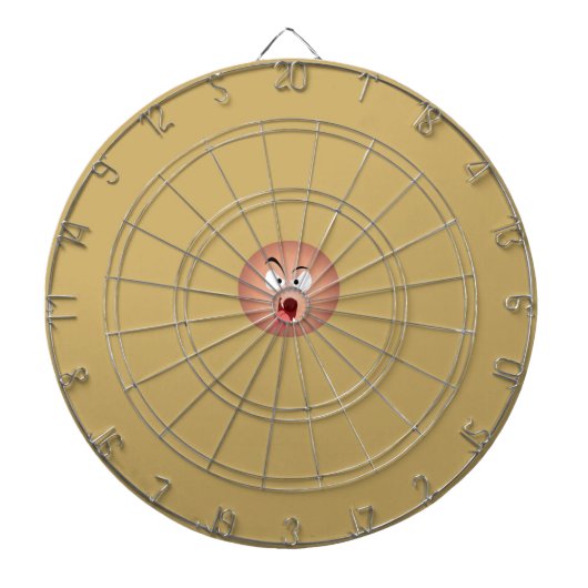 Verrücktes Gesicht Metallkäfig Dartboard Dartscheibe (vorne)