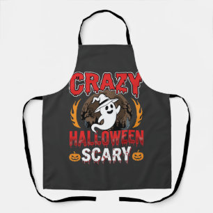 Verrücktes Halloween Gruseliges Gespenst und Kürbi Schürze