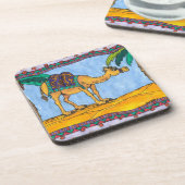 Verrücktes Kamel-Korken-Untersetzer-Set Untersetzer (Linke Seite)