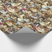 Verrücktes Katzendamen-Packpapier Geschenkpapier (Ecke)