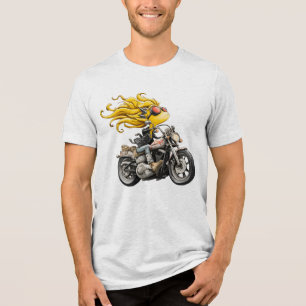 Verrücktes kleines Mädchen Tri-Blend Shirt