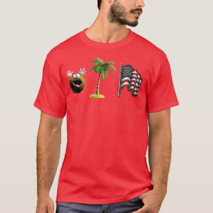 Verrücktes Kokosnuss-Meme Lustiges USA-Palmenbaum- T-Shirt