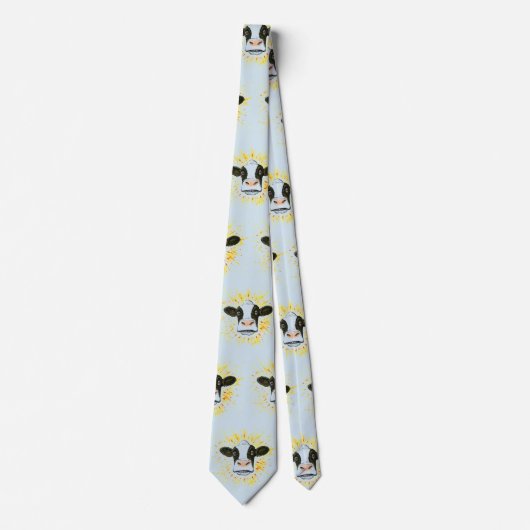 Verrücktes Kuh-Gesicht Krawatte (Vorderseite)