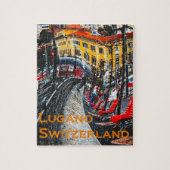 Verrücktes Lugano die Schweiz Puzzle (Vertikal)
