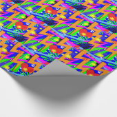 Verrücktes Muster des Neon-90s Geschenkpapier (Ecke)