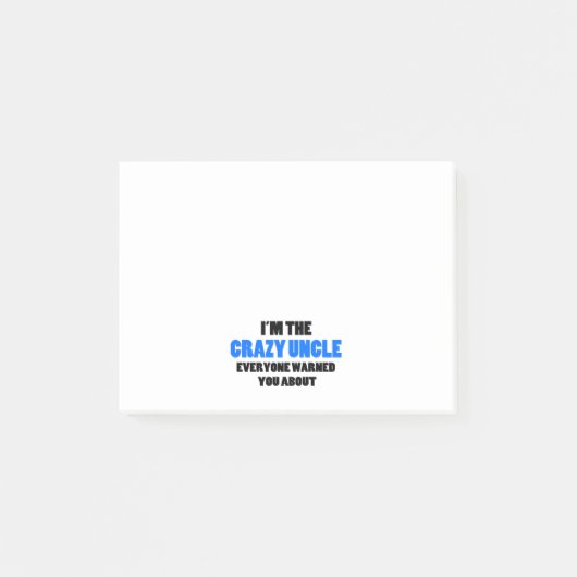 Verrücktes Onkel You Were Warned About Post-it Klebezettel (Vorderseite)