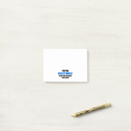 Verrücktes Onkel You Were Warned About Post-it Klebezettel (Auf Schreibtisch)