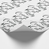 Verrücktes Packpapier Katzen-Damen-Pet Cat Lover (Ecke)