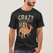Verrücktes Parasaurolophus Mädchen Paläontologe Di T-Shirt (Vorderseite)