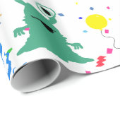 Verrücktes Party-Monster-Muster-bunter Geburtstag Geschenkpapier (Rolleneckpunkt)