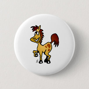Verrücktes Pferd Button