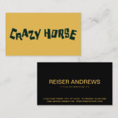 verrücktes Pferd Visitenkarte (Vorne/Hinten)