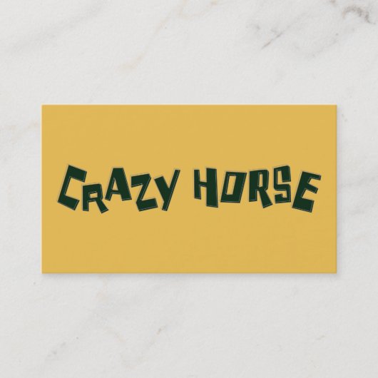 verrücktes Pferd Visitenkarte (Vorderseite)