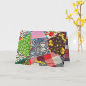 verrücktes Quiltmuster, das einem nachdenkt Karte (Gelbe Blume)