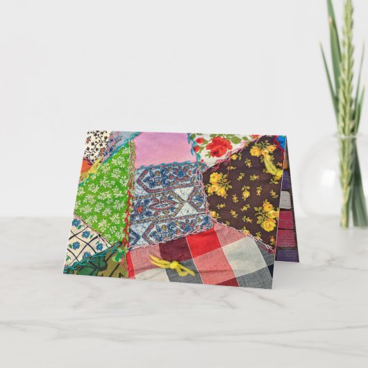 verrücktes Quiltmuster, das einem nachdenkt Karte (Vorderseite)