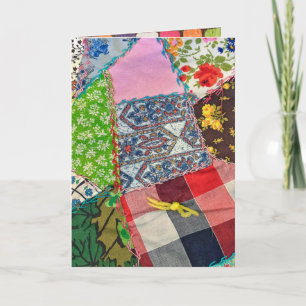 verrücktes Quiltmuster, das einem nachdenkt Karte