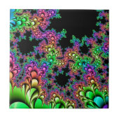 Verrücktes Regenbogen-Fraktal Fliese (Vorderseite)