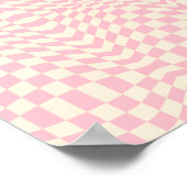 Verrücktes Schachbrett-Design Poster (Ecke)