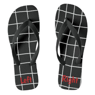 Verrücktes Schwarz Weiß Gitter Unisex Badesandalen