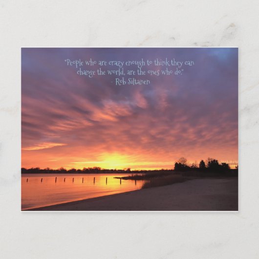 Verrücktes Verändern der Welt Feiertagspostkarte (Vorderseite)