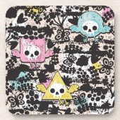 Verrücktes Vogelmuster Untersetzer (Vorderseite)