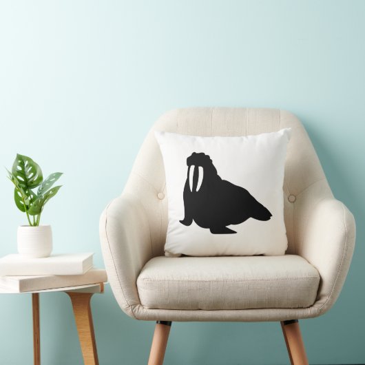 Verrücktes Walross-Kissen Kissen (Stuhl )