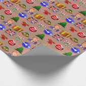 Verrücktes Weihnachten 2016 Geschenkpapier (Ecke)