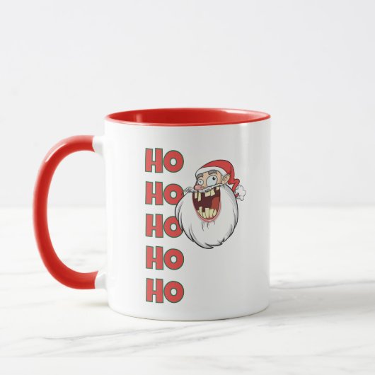 Verrücktes Weihnachtsmann-Lachen Tasse (Links)