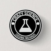Verrücktes Wissenschafts-Button Button (Vorderseite)