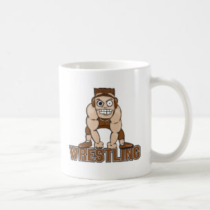 verrücktes Wrestler-Ringkampf-Design Kaffeetasse