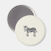 Verrücktes Zebra Magnet (Vorderseite/Rückseite)
