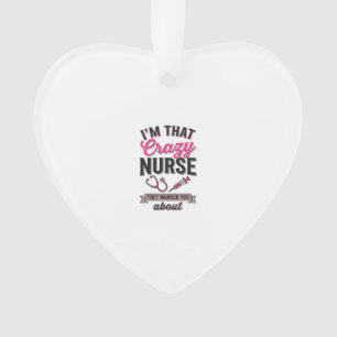 Verrücktes Zitat einer Krankenschwester Vintage-Gr Ornament