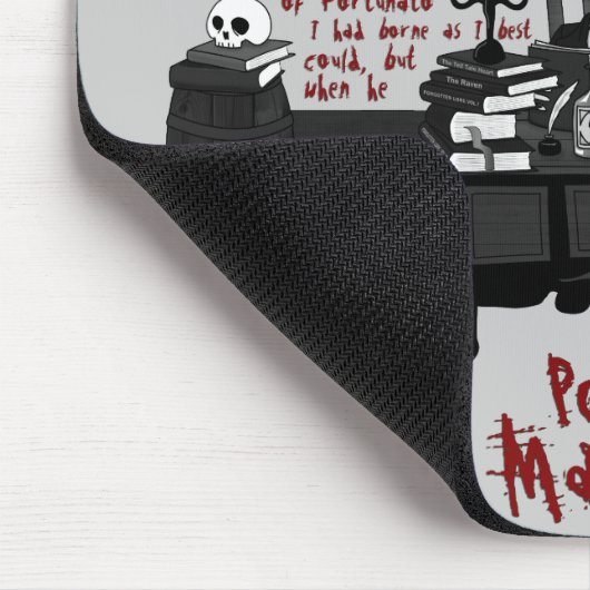 "Verrücktheit Poes" (Version 2) Mousepad (Ecke)