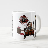'Verrücktheiten Poes Jumbo-Tasse (Vorderseite Rechts)