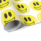 Verry Happy Smiley Button Abgeschieden Geschenkpapier (Rolleneckpunkt)