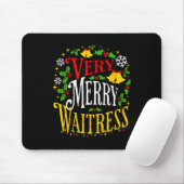Verry Merry Waitress Weihnachtsserver Paja Mousepad (Mit Mouse)